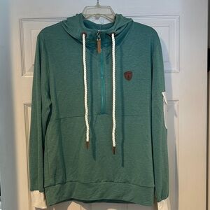 Wanakome Green Cowl Neck Sweater